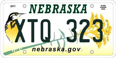 NE license plate XTQ323
