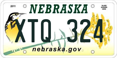 NE license plate XTQ324