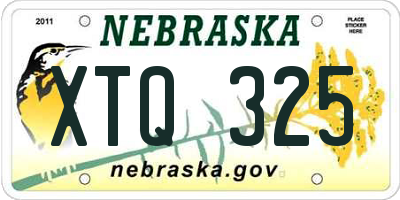 NE license plate XTQ325