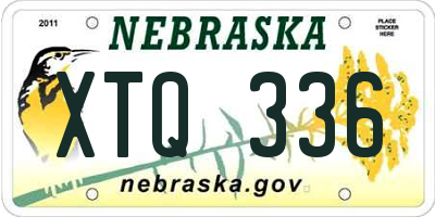 NE license plate XTQ336