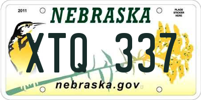 NE license plate XTQ337