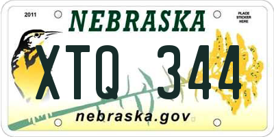 NE license plate XTQ344
