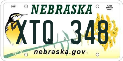 NE license plate XTQ348