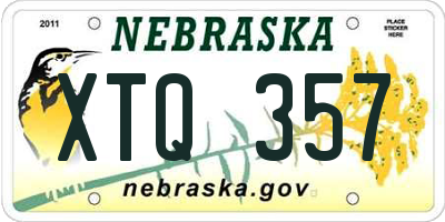 NE license plate XTQ357