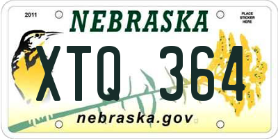 NE license plate XTQ364