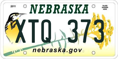 NE license plate XTQ373