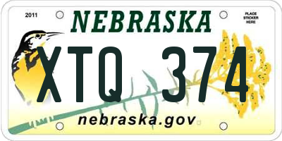 NE license plate XTQ374