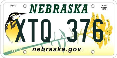 NE license plate XTQ376