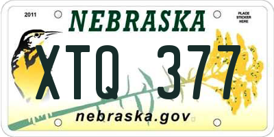 NE license plate XTQ377