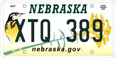 NE license plate XTQ389