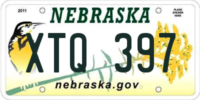 NE license plate XTQ397