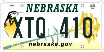 NE license plate XTQ410