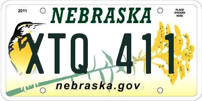 NE license plate XTQ411