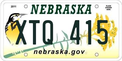 NE license plate XTQ415