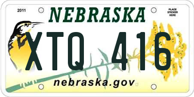 NE license plate XTQ416