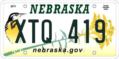 NE license plate XTQ419