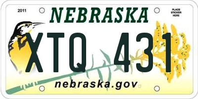 NE license plate XTQ431