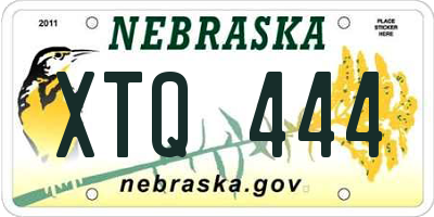 NE license plate XTQ444