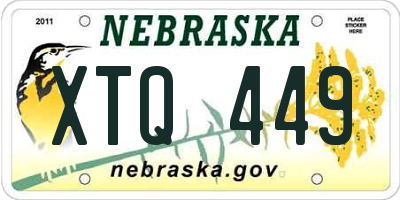 NE license plate XTQ449