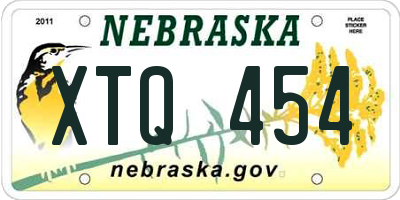 NE license plate XTQ454
