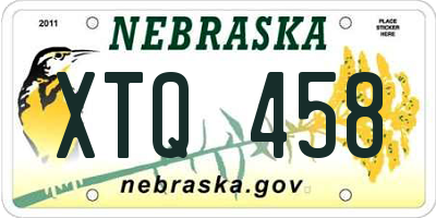NE license plate XTQ458