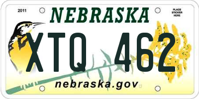 NE license plate XTQ462
