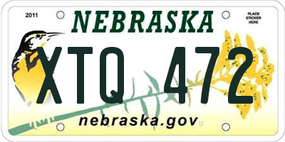 NE license plate XTQ472