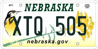 NE license plate XTQ505