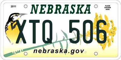 NE license plate XTQ506