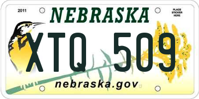 NE license plate XTQ509