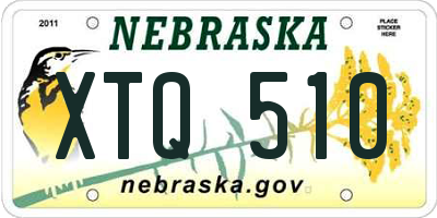NE license plate XTQ510