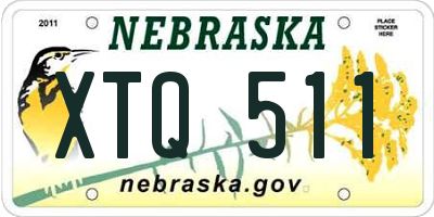 NE license plate XTQ511