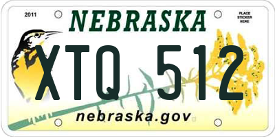 NE license plate XTQ512