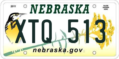 NE license plate XTQ513