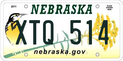 NE license plate XTQ514