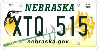 NE license plate XTQ515
