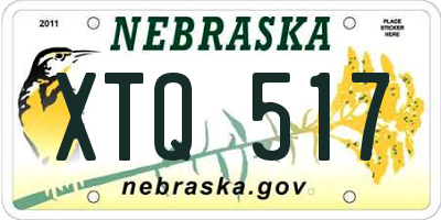 NE license plate XTQ517