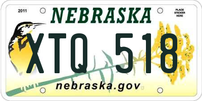 NE license plate XTQ518