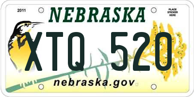 NE license plate XTQ520