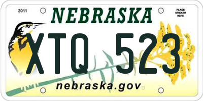 NE license plate XTQ523