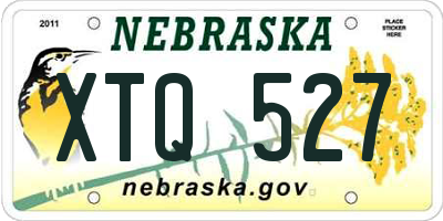 NE license plate XTQ527