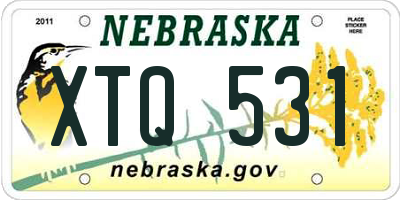 NE license plate XTQ531