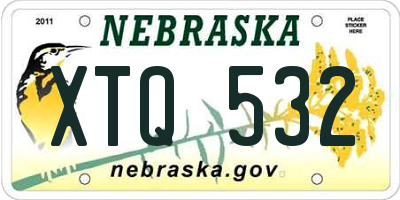 NE license plate XTQ532