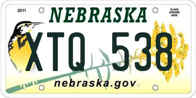 NE license plate XTQ538