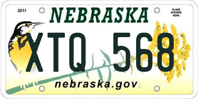 NE license plate XTQ568