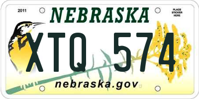 NE license plate XTQ574