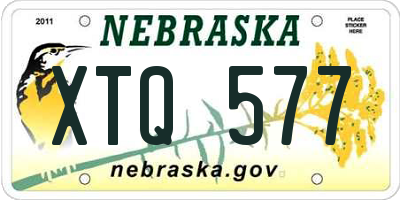 NE license plate XTQ577