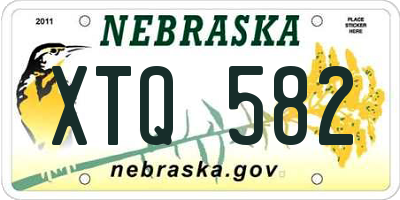 NE license plate XTQ582