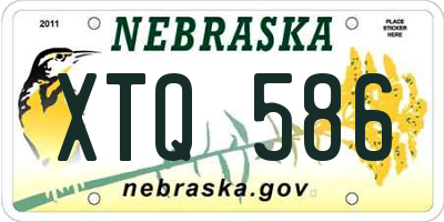 NE license plate XTQ586