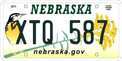NE license plate XTQ587